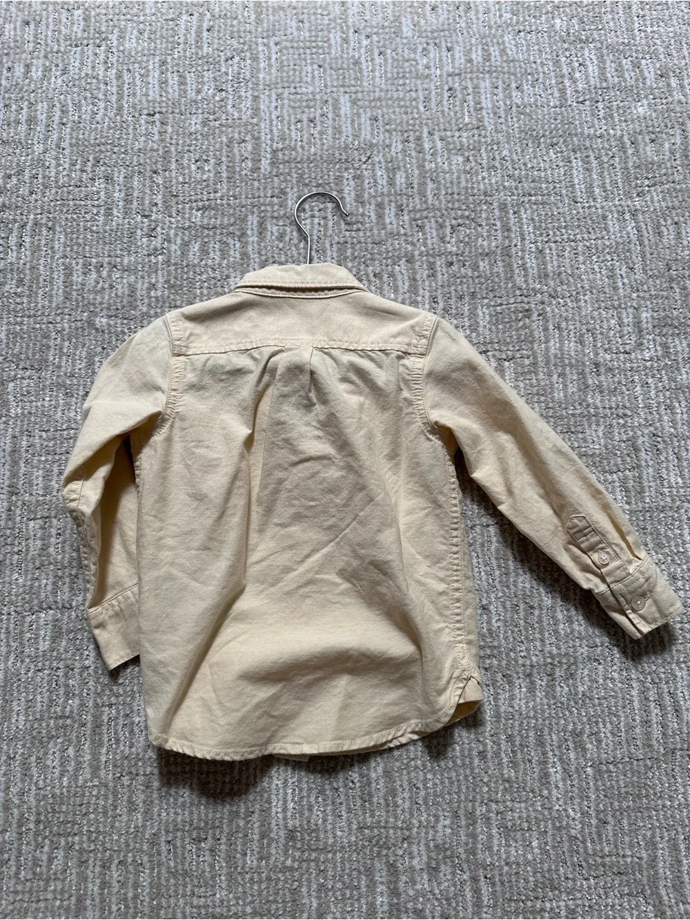 GAP Cream Button-Down Shirt with Chest Patch
